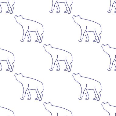 Sırtlan pürüzsüz desen şeffaf arkaplanda izole.