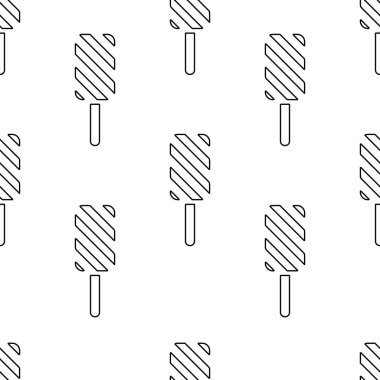 şeffaf arkaplanda izole edilmiş dondurmasız desen.