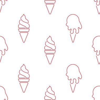 şeffaf arkaplanda izole edilmiş dondurmasız desen.