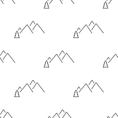 şeffaf arkaplanda izole edilmiş dağsız desen.