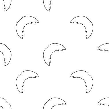 Şeffaf arkaplanda izole edilmiş bıyıksız desen.