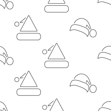 Noel Baba 'nın kusursuz deseni şeffaf arka planda izole edilmiş..