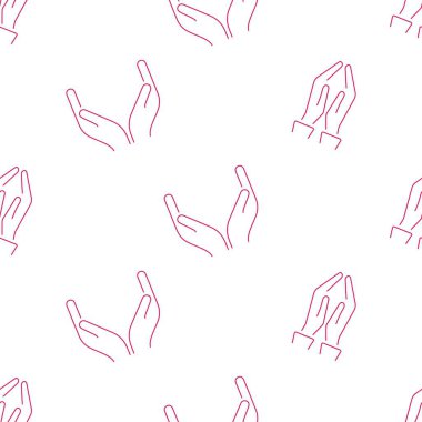 şeffaf arkaplanda izole edilmiş pürüzsüz el deseni.