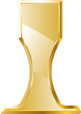 Kazanan kupa altın ikonu. Şeffaf arkaplanda izole.