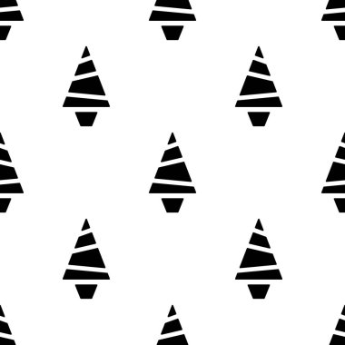 Şeffaf arka planda izole edilmiş noel ağacı pürüzsüz deseni