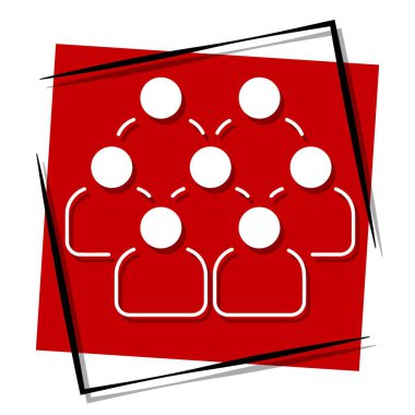 Bir çerçevede yönetim kurulu kırmızı afiş. Vektör illüstrasyonu.