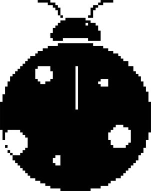Böcek 8-bit piksel simgesi. Vektör illüstrasyonu.