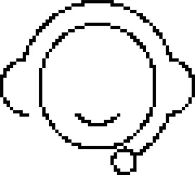 Çağrı merkezi 8-bit piksel simgesi. Vektör illüstrasyonu.