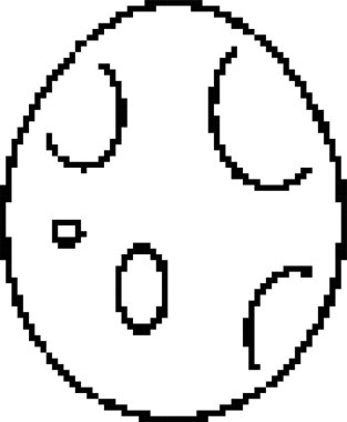 Dinozor 8-bit piksel simgesi. Vektör illüstrasyonu.