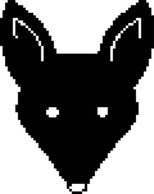 Tilki pikseli simgesi, vahşi hayvan orman tilkisi 8 bit retro oyun tarzı ve