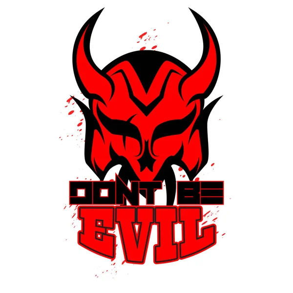Devil Mask Sacred Geometry Kan Användas För Logotyp Spel Shirt — Stock vektor