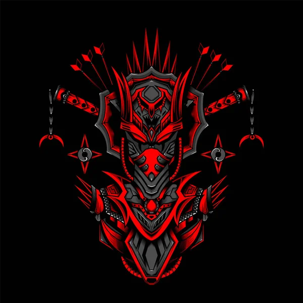 Queen Darkness Vector Obra Arte Com Geometria Sagrada Moderna Para — Vetor de Stock