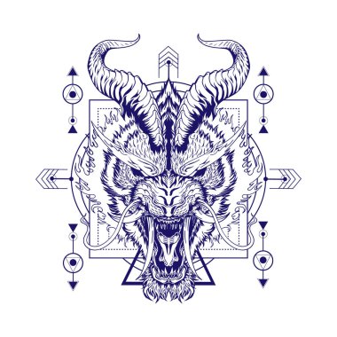Tişört tasarımı ve e-spor logosu için efsanevi Tiger Head Illustration kullanılabilir