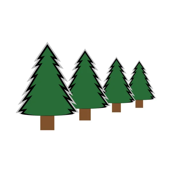 Kerst Dennenvector Kerstboom — Stockvector