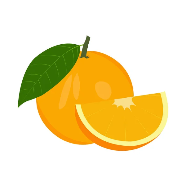 Frutas Saludables Nutricionales Ilustraciones Vector Naranja — Vector de stock