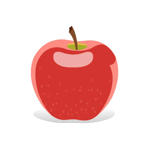 Fruits Sains Nutritifs Illustrations Vectorielles Pomme Rouge — Image vectorielle