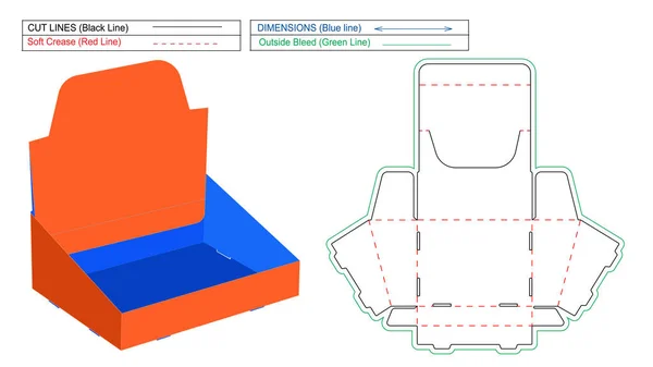 Display Box Empty Holder Box Self Box Blank Display Box — ストックベクタ