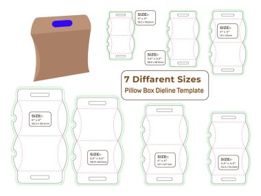 Özel yastık kutusu şablonu