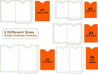 Kart Kolu Cep Kaplaması Diline Şablonu