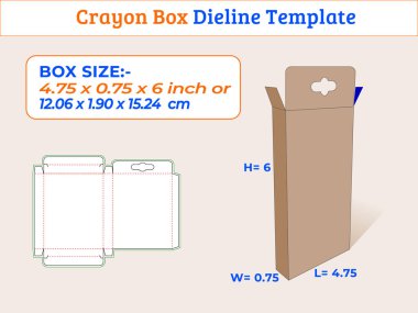 4.75x 0. 75x 6 inç Boyut Boya Kutusu Şablonu