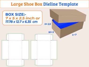 7 x 5 x 2.5 inç Ayakkabı Kutusu