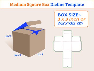 3x 3 inç kare kutu 1