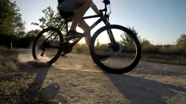 Freios de bicicleta em pó — Vídeo de Stock