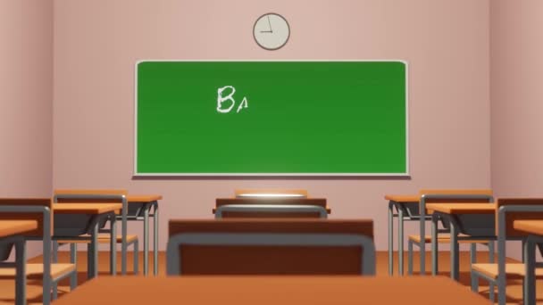 学校に戻る と書いてある緑の教育委員会 — ストック動画