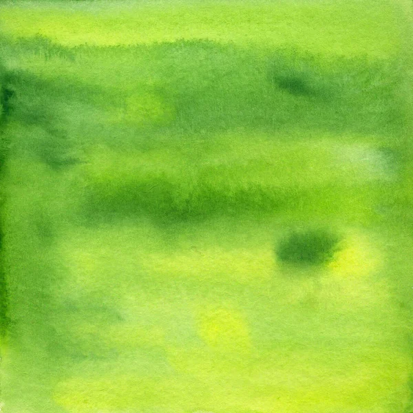 Fundo aquarela abstrato verde e amarelo estrias. — Fotografia de Stock