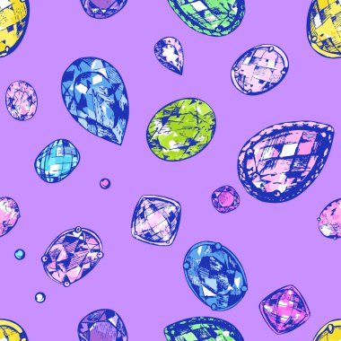 Elle çizilmiş değerli taşlar