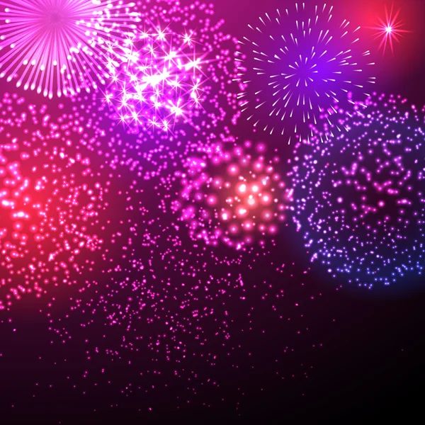 Fondo de fuegos artificiales coloridos — Vector de stock