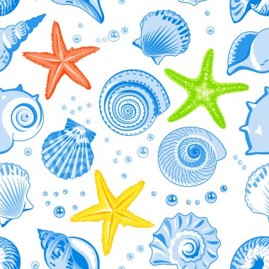 deniz kabuklarını seamless modeli