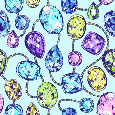 Elle çizilmiş değerli taşlar