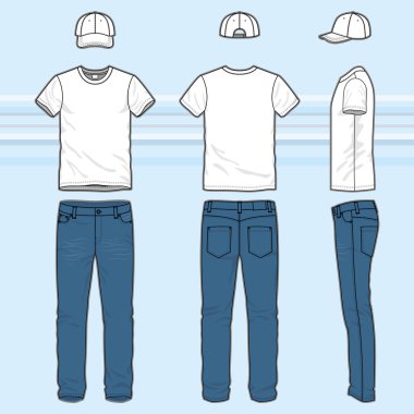 T-shirt ve jeans seti