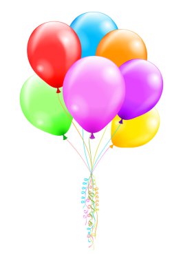 Renkli balonlar demet