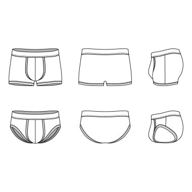 Blank Men's underwear clipart