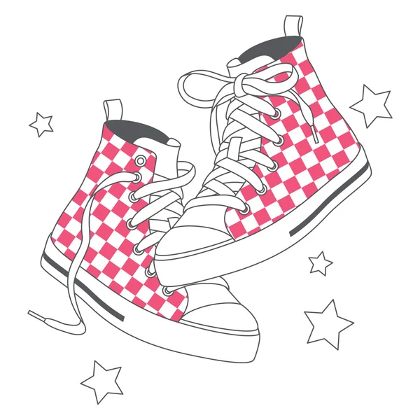 Zapatillas de moda — Vector de stock