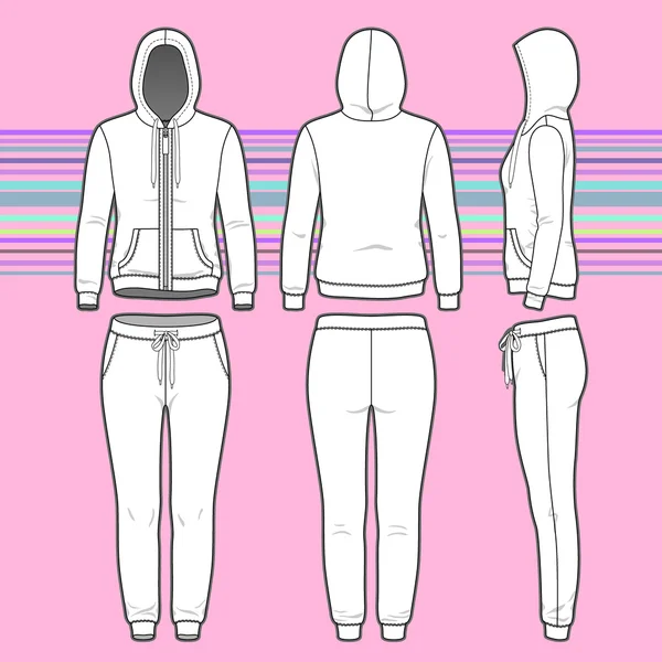 Ensemble capuche et pantalon de survêtement — Image vectorielle