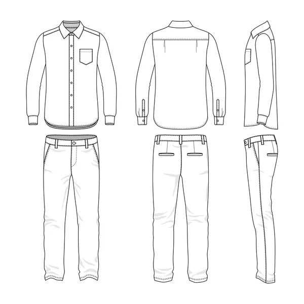 Mannen kleding set. — Stockvector