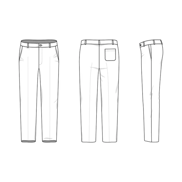 Simple outline drawing of a pants — Stock Vector