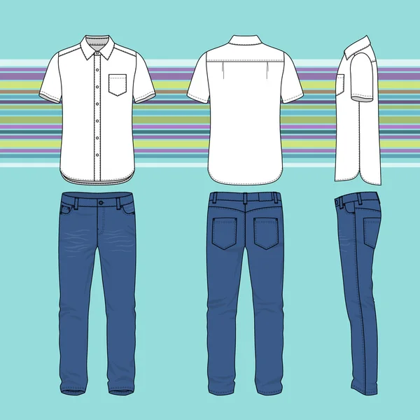 Mannen kleding set. — Stockvector