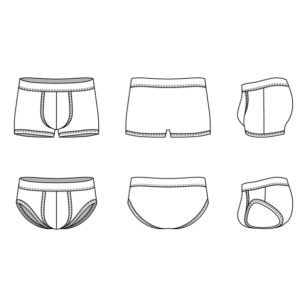 Blank Men 's underwear — стоковый вектор