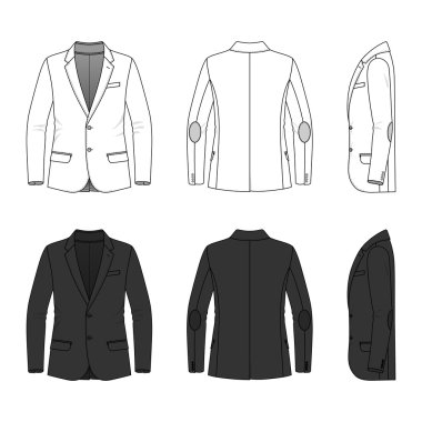 Basit anahat bir blazer çizim