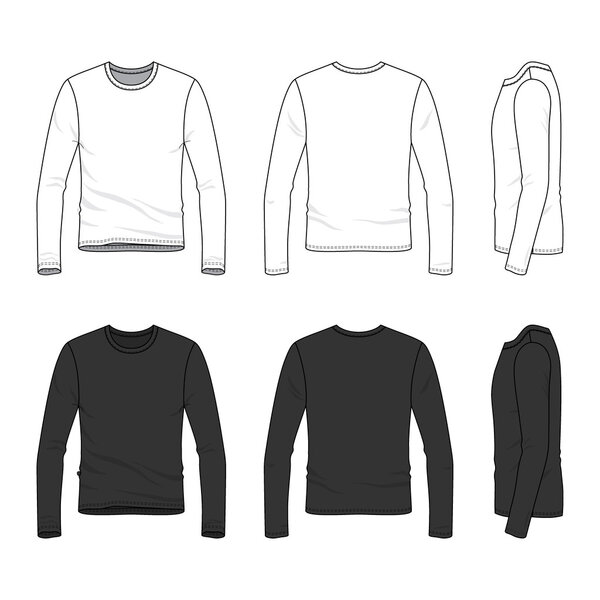 Simple outline drawing of a men's blank tee