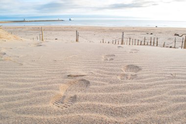 İngiltere 'nin kuzeydoğusundaki South Shields plajı.