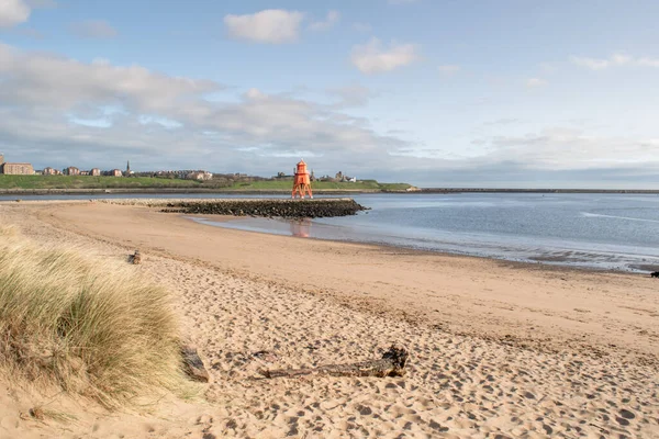 Plaża South Shields w północno-wschodniej Anglii Obrazy Stockowe bez tantiem