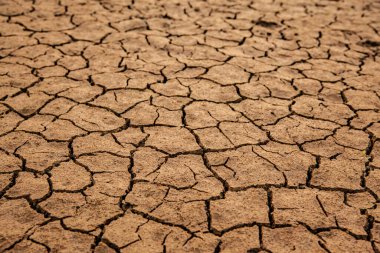Doğa felaketi küresel ısınma kavramı. Kuru toprak dokusu yakın. Zor bir durum. Su yok. İklim değişikliği, Kuraklık, Su Krizi.