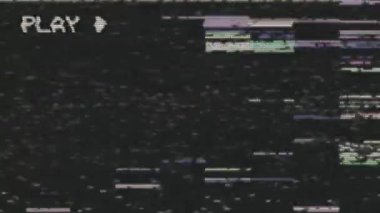 Analog Sinyal Engelleme ve Bozuk TV Statik VHS ve VCR Doku. Yüksek kalite 4k görüntü