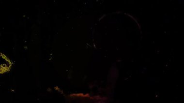 Klasik Pembe ve Sarı Fırça ve toz Grunge Dokuları. Eski geçmişe dönük film geçişleri. Yüksek kalite 4k görüntü