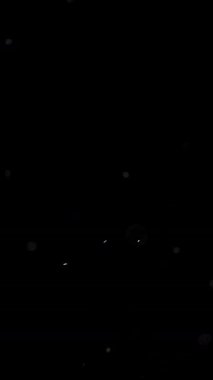 Siyah arkaplanda yüzen soyut toz parçacıkları. Yüksek kalite 4k görüntü